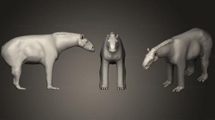 Animal figurines (moropus neutral, STKJ_1186) 3D models for cnc